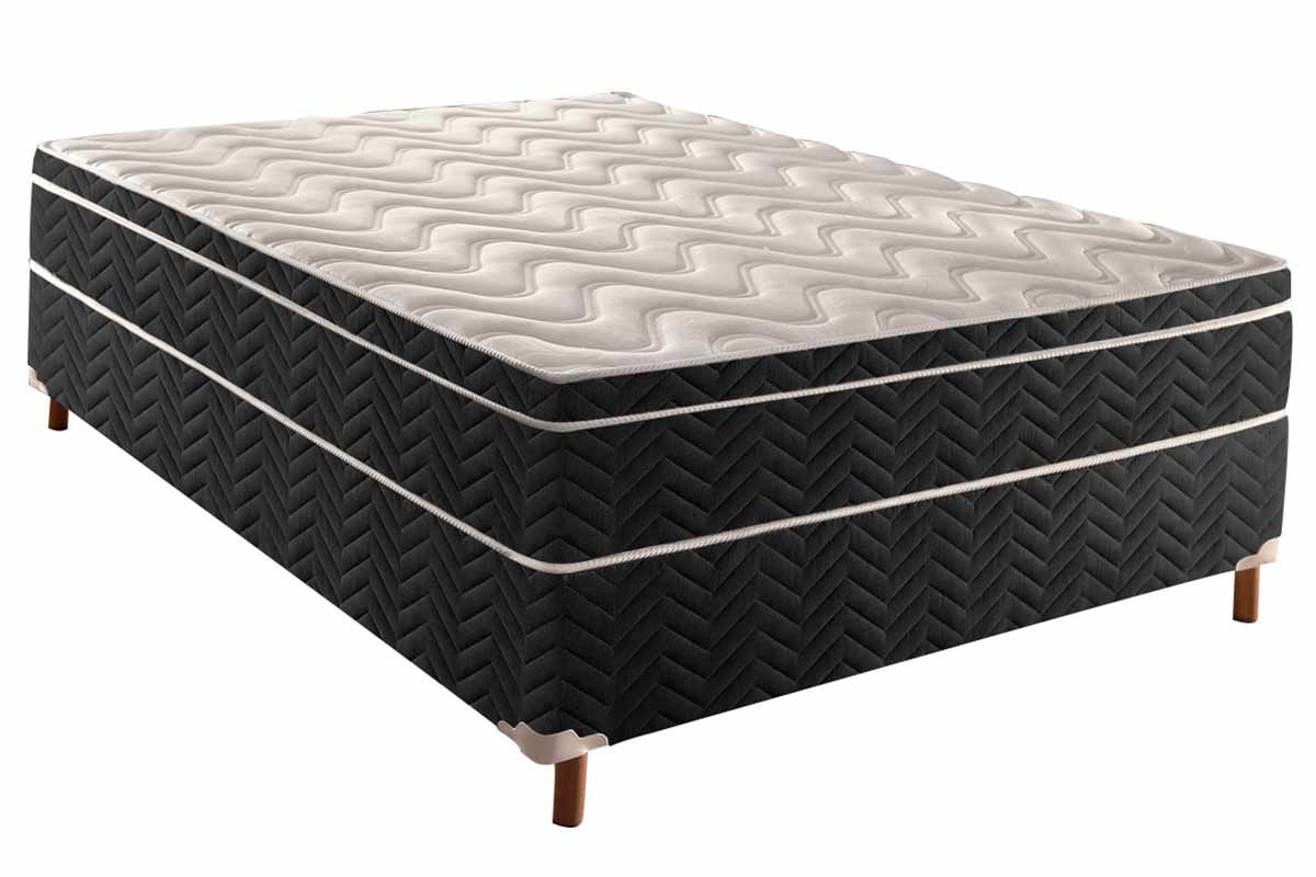Cama Box Conjugado c/Colchão Sublime Black Paropas