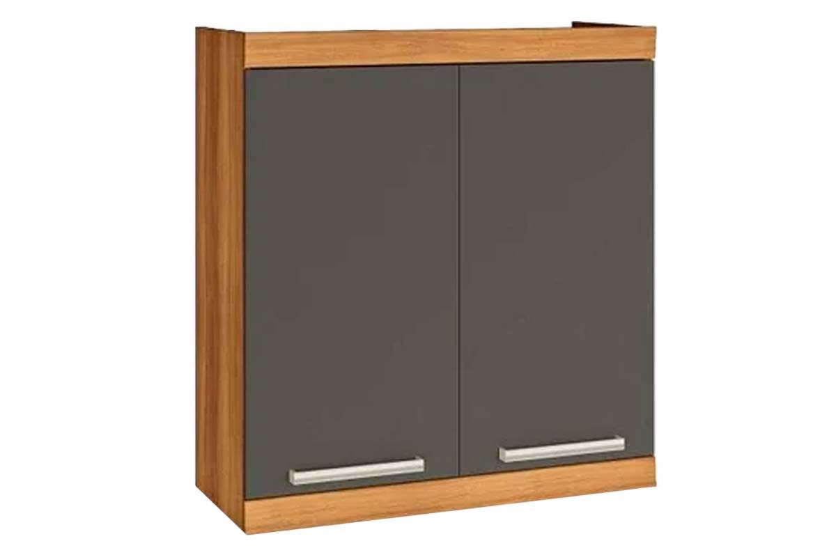 Armário Aéreo Cozinha Nesher Burguesa c/2 Portas 80cm Freijó/Branco