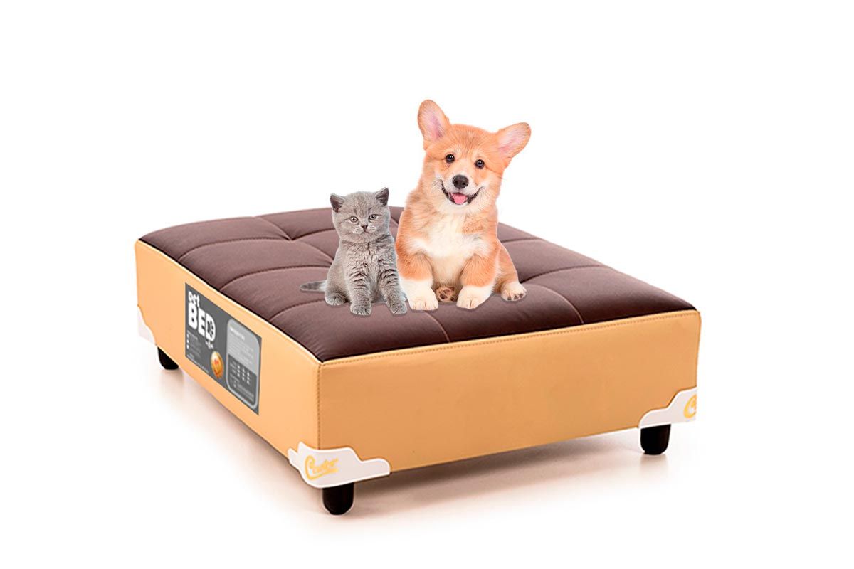 Cama Colchão p/ Cachorro e Gato PET Bege Castor 100x80cm