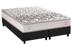 Colchão Herval Espuma C1604 DF+Cama Box CRC Camurça Gray