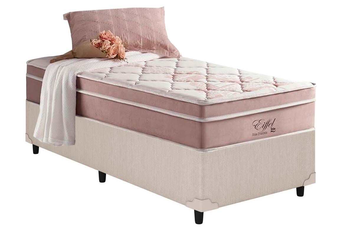 Cama Box CRC +Colchão Molas Eiffel Anjos