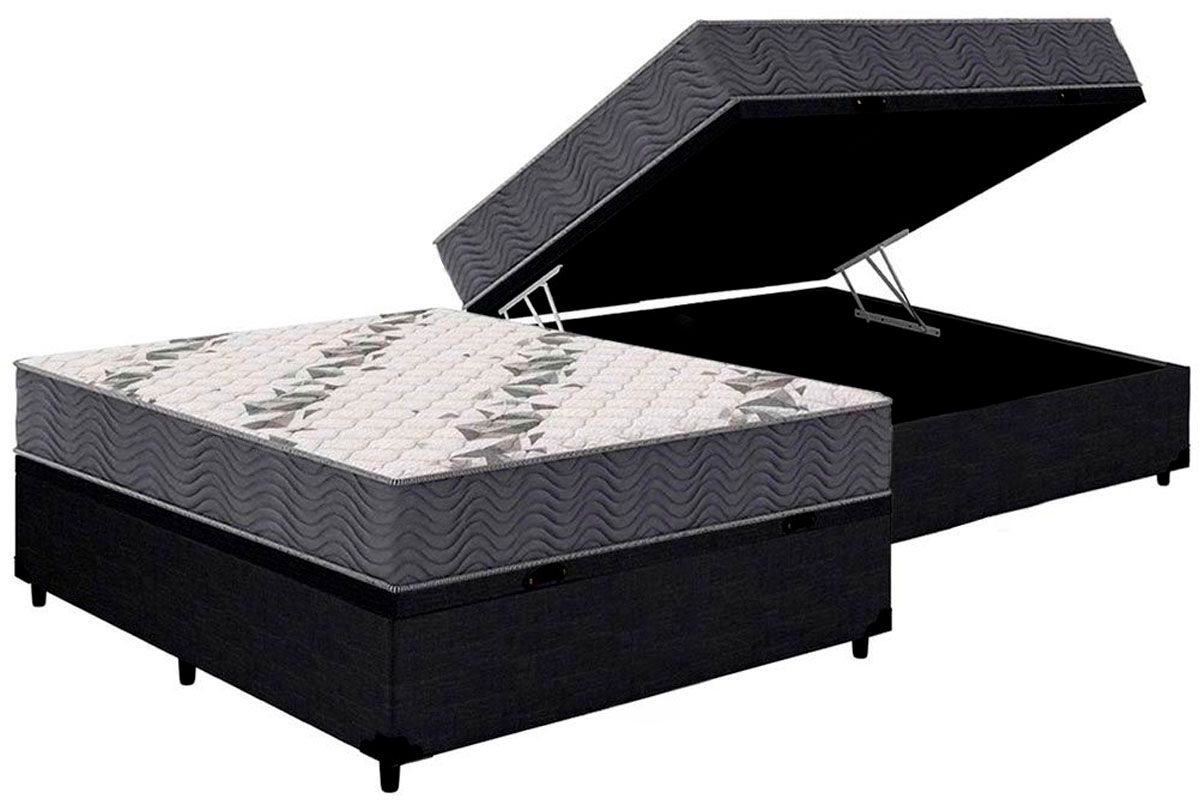 Cama Box Baú CRC +Colchão Ortopédico Airtech Ortobom