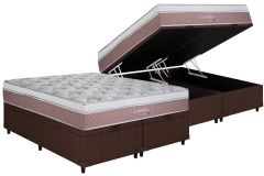Cama Box Baú Filhão +Colchão Molas Coimbra Herval