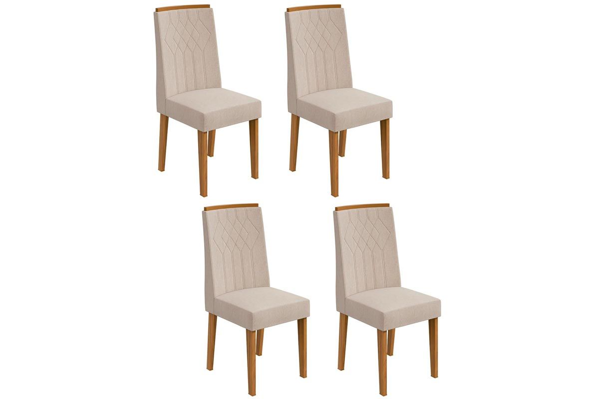 Cadeira Sala de Jantar Exclusive Kit 4 Un - Lopas