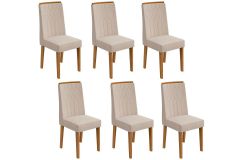 Cadeira Sala de Jantar Exclusive Kit 6 Un - Lopas