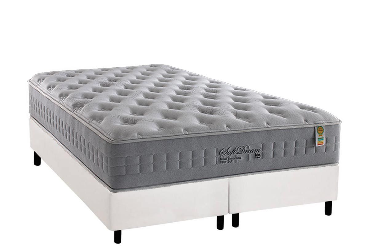 Cama Box CRC +Colchão Molas Soft Dream Anjos