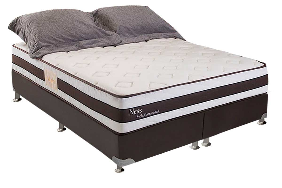Cama Box CRC +Colchão Molas Ness Herval