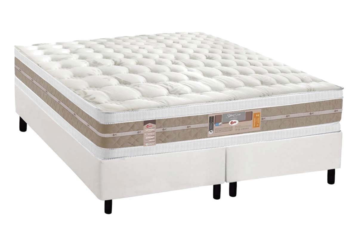 Cama Box Filhão +Colchão Molas Silver Star Castor