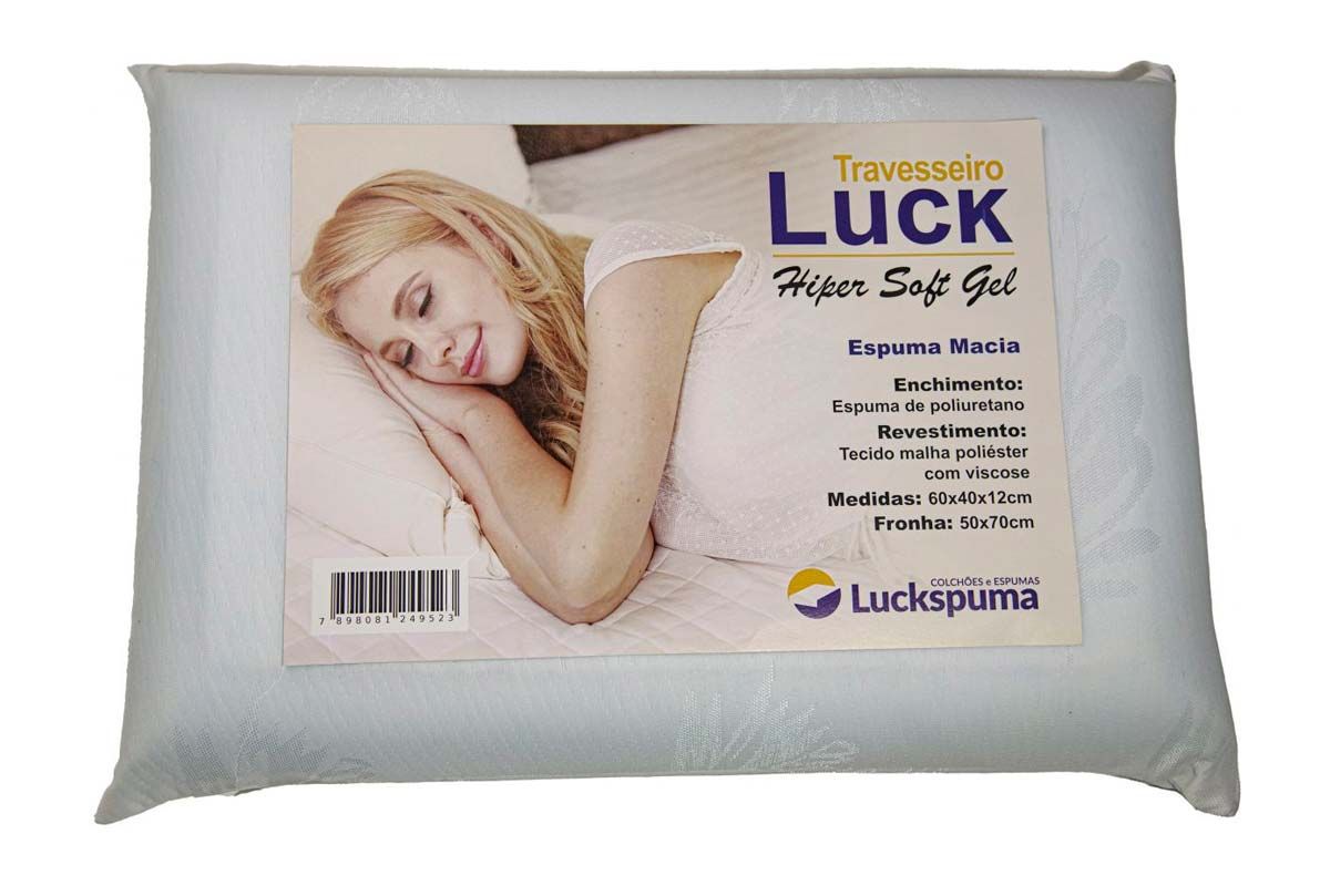 Travesseiro Espuma Hiper Soft Gel Cervical Luckspuma