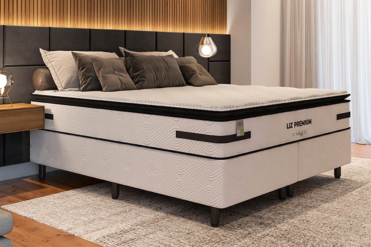 Colchão King Molas Ensacadas Plumatex Liz Premium 193x203x36