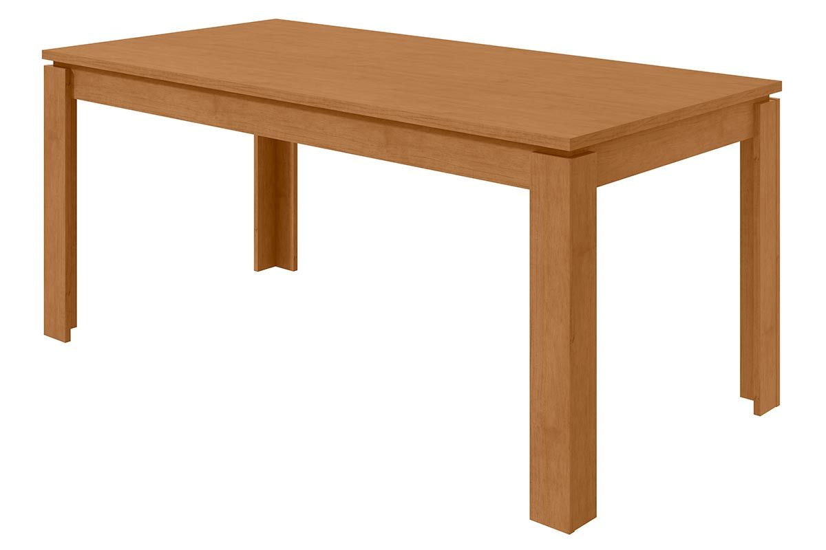 Mesa Jantar Athenas c/Tampo Madeirado 180x90cm Amendoa Lopas