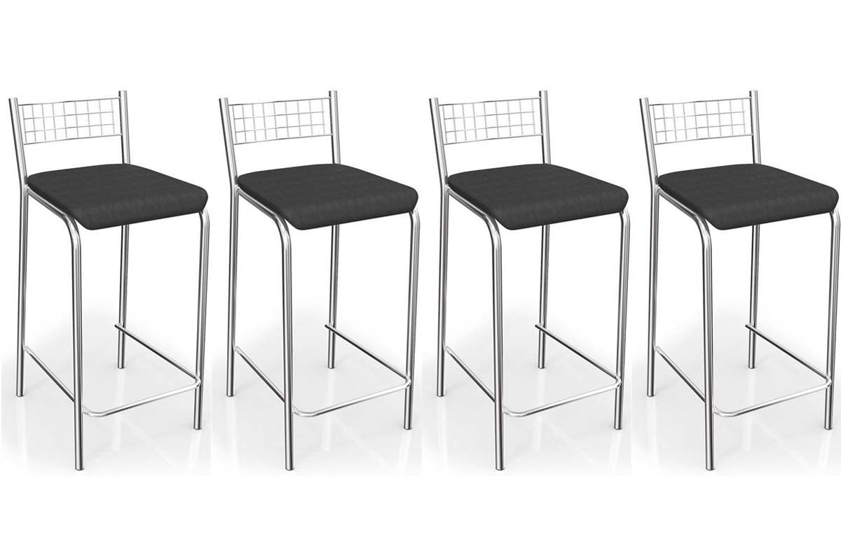 Banqueta Sala de Jantar Zurique B605 Kit 4 Un Kappesberg