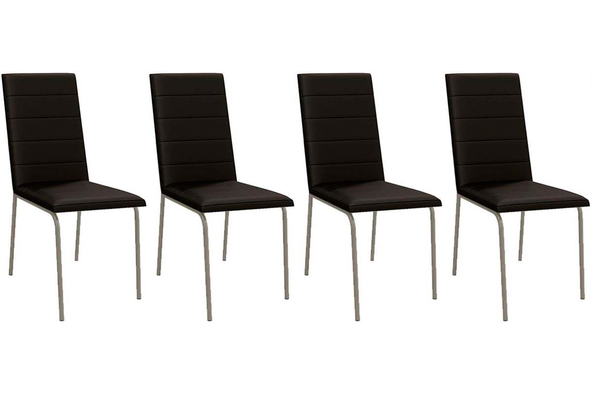 Cadeira Jantar Amsterdã C091NK Aço Kit 4 Un Kappesberg
