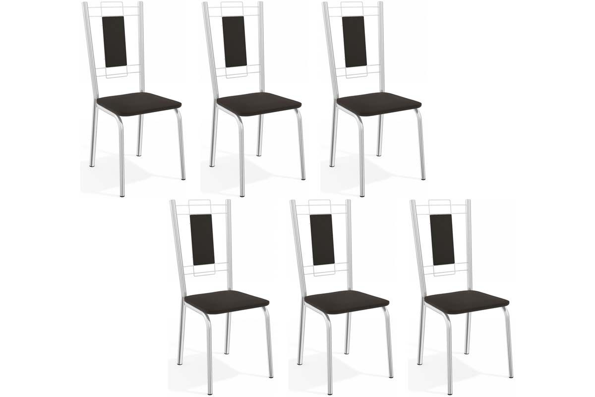 Cadeira Jantar Florença C005CR Aço Kit 6 Un Kappesberg