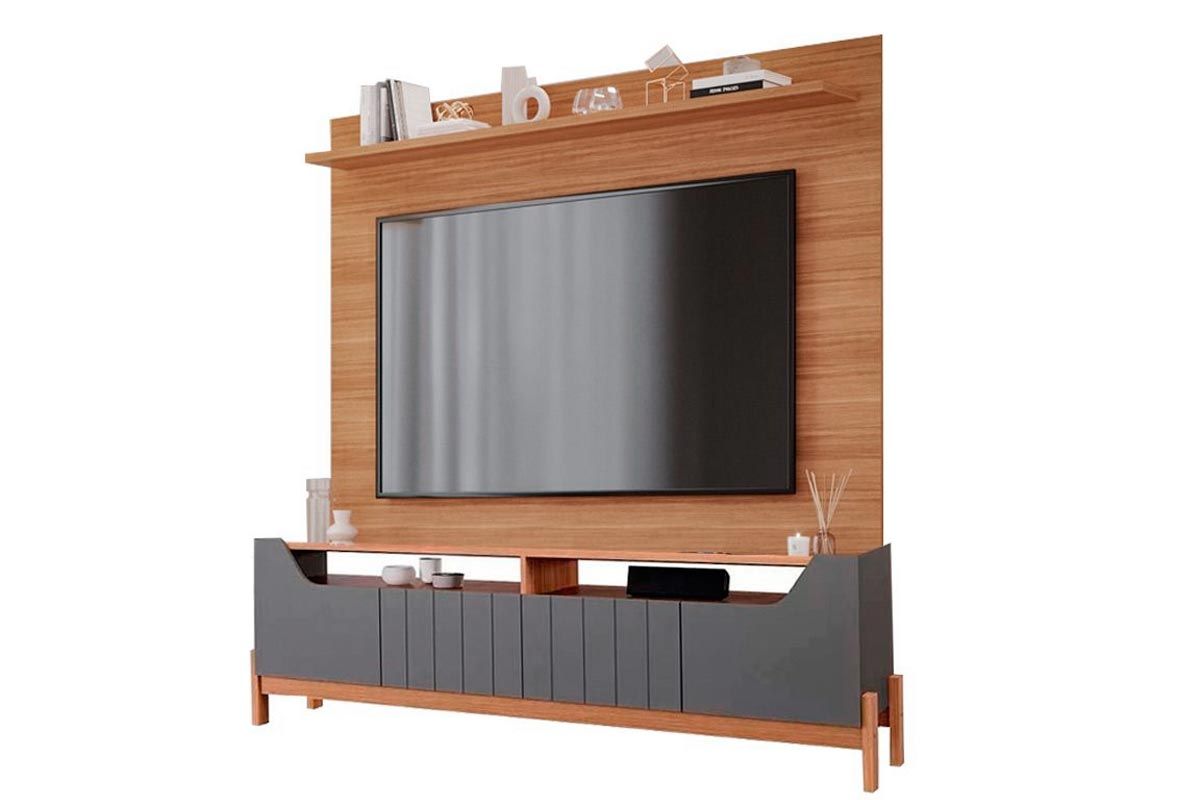 Home p/ TV até 70 Pol Moema/Sotile c/ 4 Portas e Pés 180x197cm - Permóbili