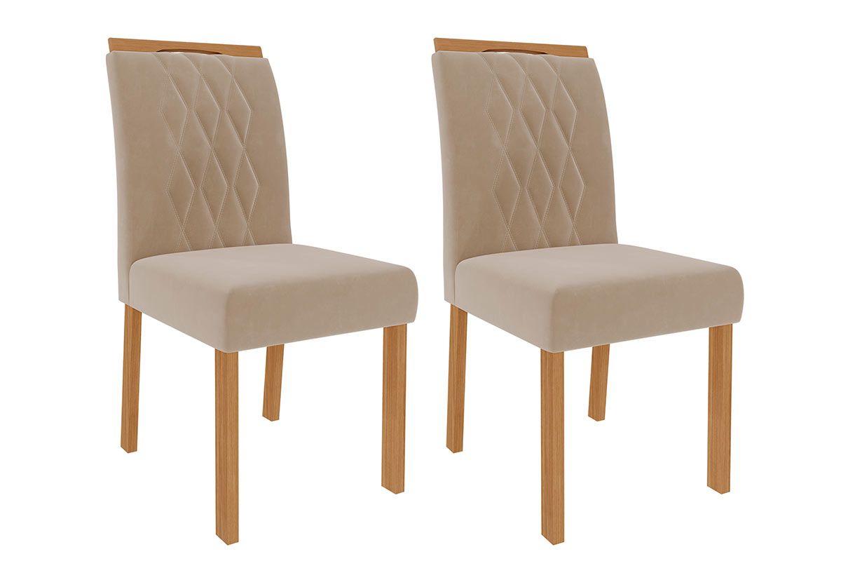 Cadeira Jantar Juliana Wood Kit 2 Un Cimol