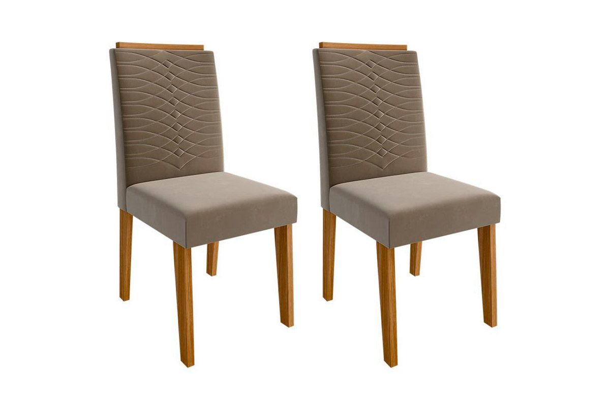 Cadeira Jantar Clarice Wood Kit 2 Un Cimol
