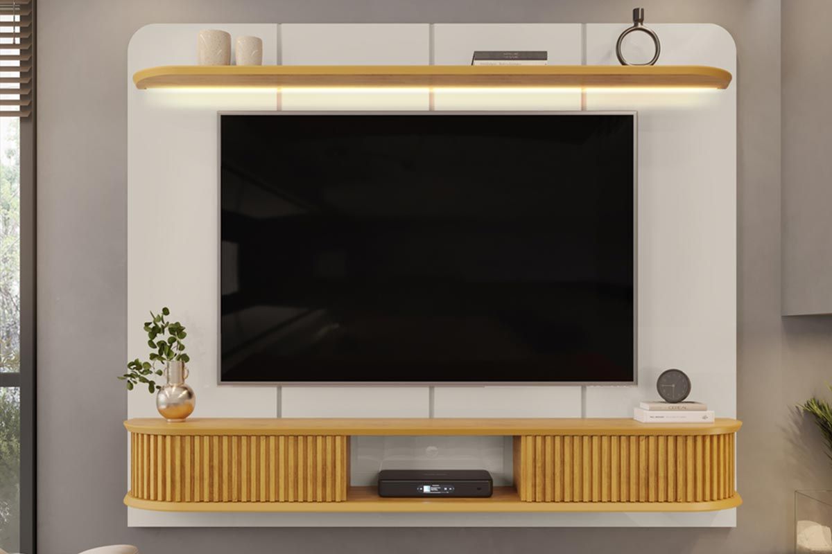 Painel Home p/ TV até 75 Pol Capri Bali/Cedro DJ Móveis