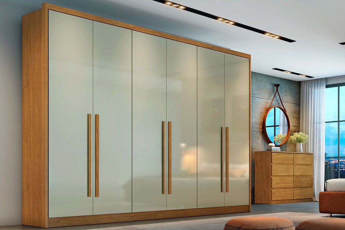 Guarda Roupa Casal 6 Portas 6Gavs Robust/Livorno Plus N. Horizonte