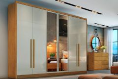 Guarda Roupa Casal 6 Portas c/Espelho 6Gavs Robust/Livorno Plus N. Horizonte