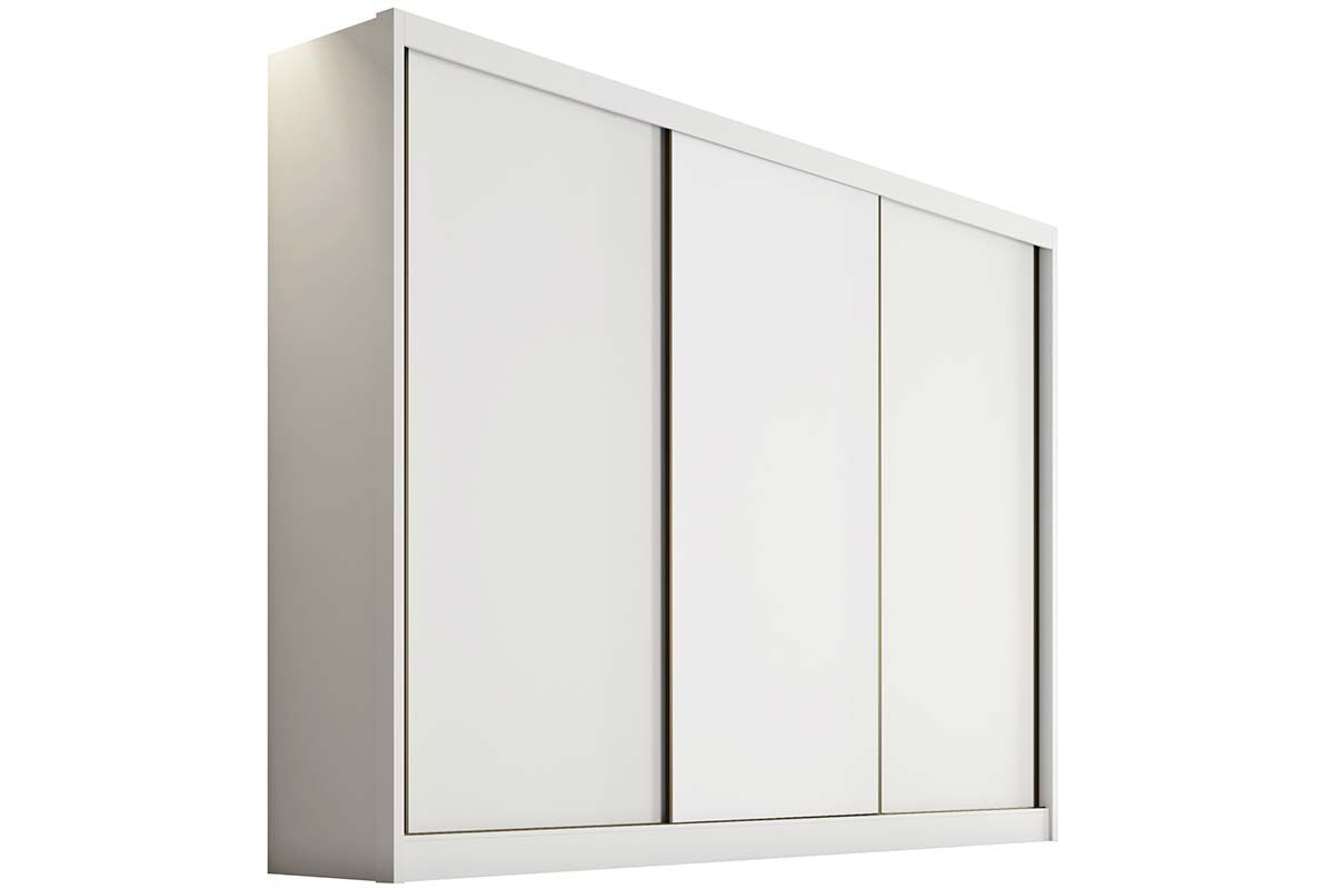 Guarda Roupa Solteiro 3 Portas Correr 6Gavs Sollo/Logan Plus Cumaru/Fendi 25 N. Horizonte