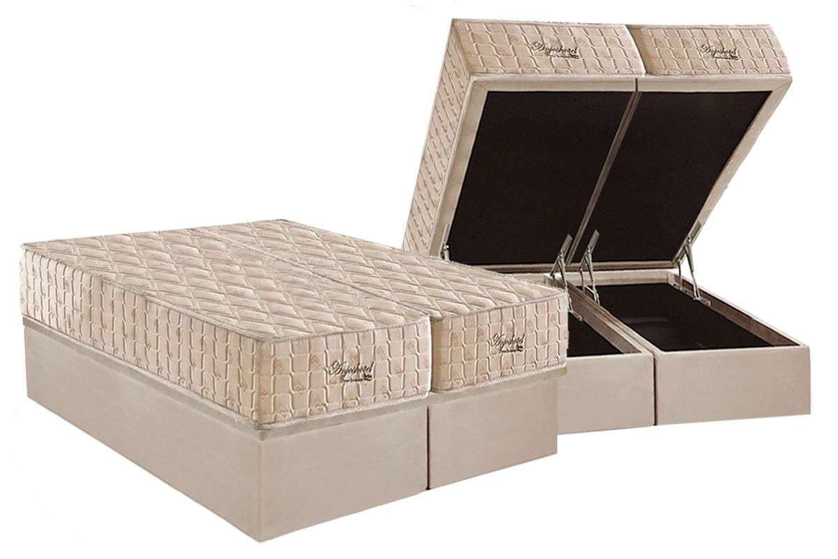 Cama Box Baú CRC +Colchão Molas Anjos Anjos