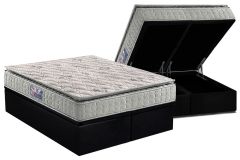 Cama Box Baú Filhão +Colchão Espuma D33 Orthosono Anjos