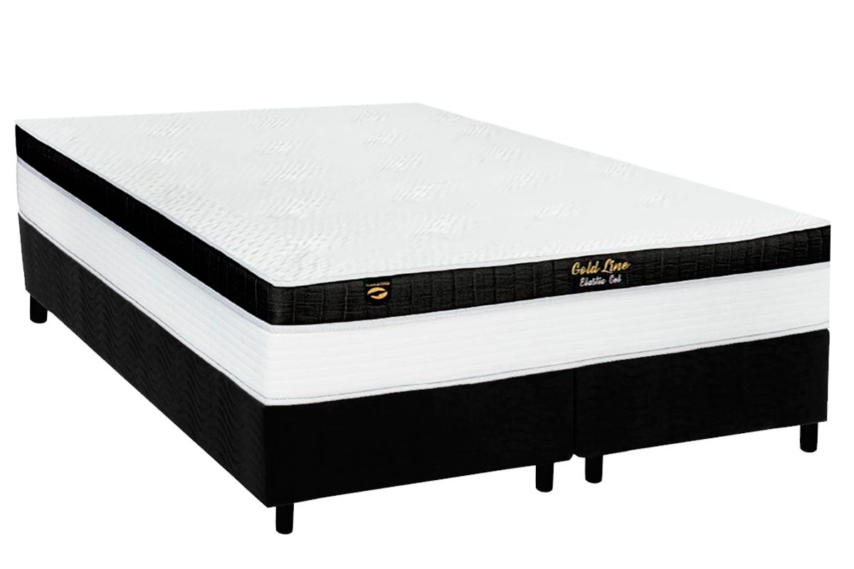 Cama Box Filhão +Colchão Molas Gold Line Luckspuma