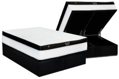 Cama Box Baú Filhão +Colchão Molas Gold Line Luckspuma