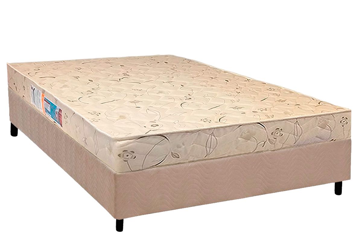 Cama Box CRC +Colchão Espuma D26 Serene Luckspuma