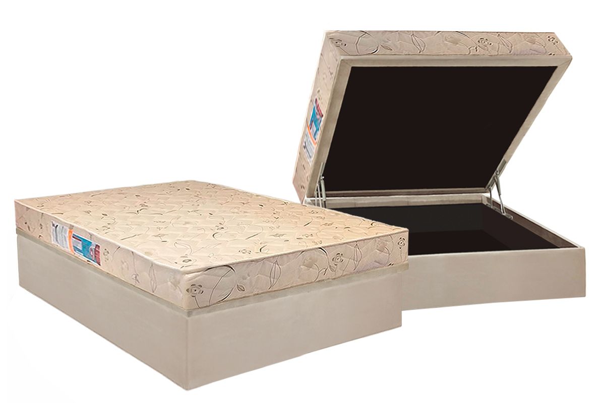 Cama Box Baú Filhão +Colchão D26 Serene Luckspuma