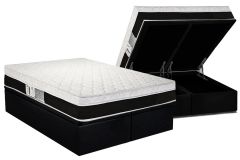 Cama Box Baú Filhão +Colchão Molas Roma Luckspuma