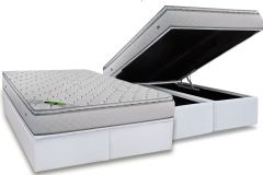 Cama Box Baú Filhão +Colchão Molas Luck Luckspuma