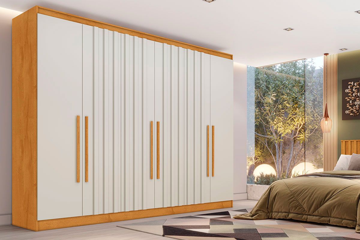 Guarda Roupa Casal 6 Portas 4Gavs Oxford Peroba Europa