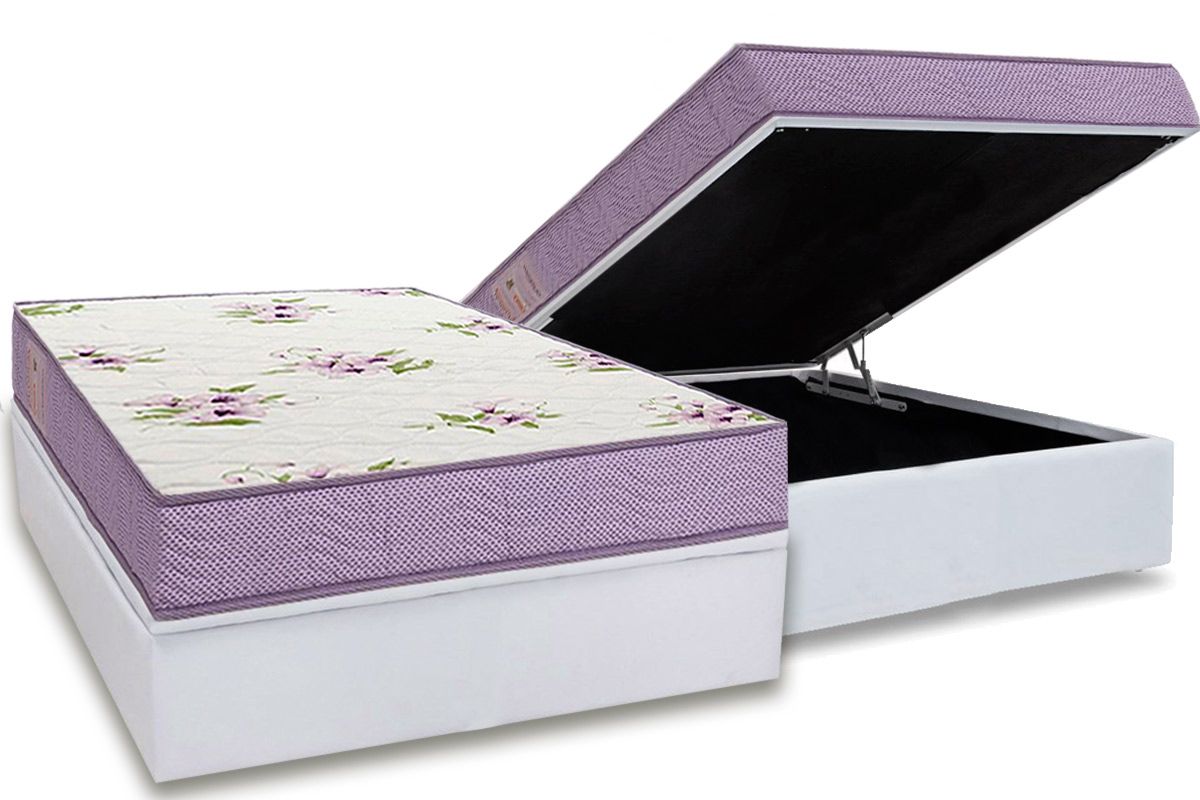 Cama Box Baú CRC +Colchão D23 Physical Super Ortobom