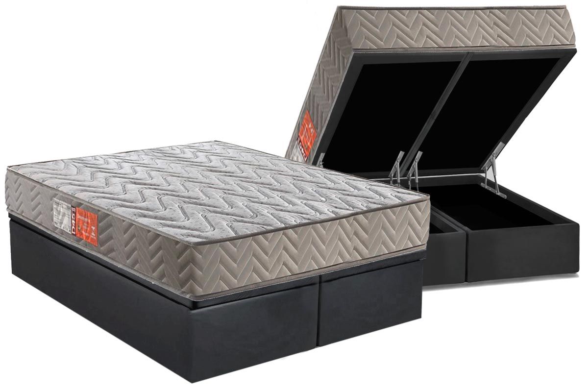 Cama Box Baú CRC +Colchão D45 Pasquale Paropas