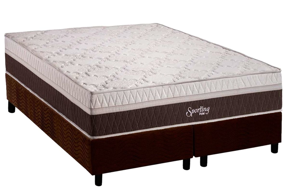 Cama Box CRC +Colchão Molas Sporting Polar