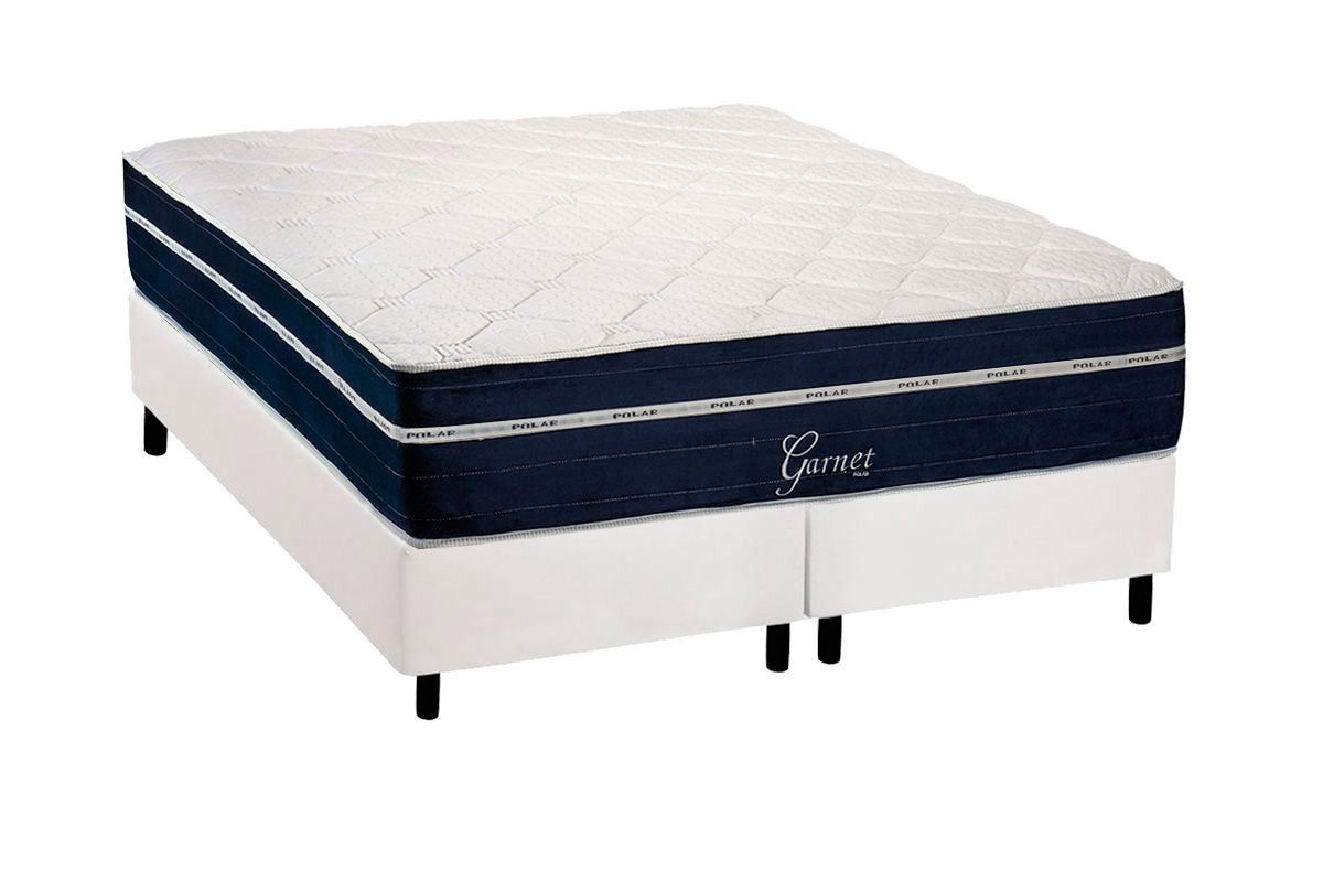 Cama Box Filhão +Colchão Molas Garnet Polar