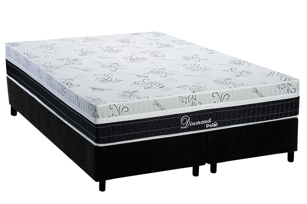 Cama Box CRC +Colchão Molas Diamond Polar