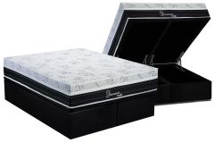 Cama Box Baú Filhão +Colchão Molas Diamond Polar