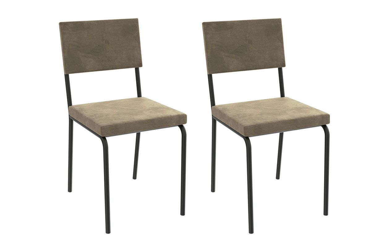 Cadeira Jantar Zaria 2C128PRF Aço Kit 2Un Kappesberg