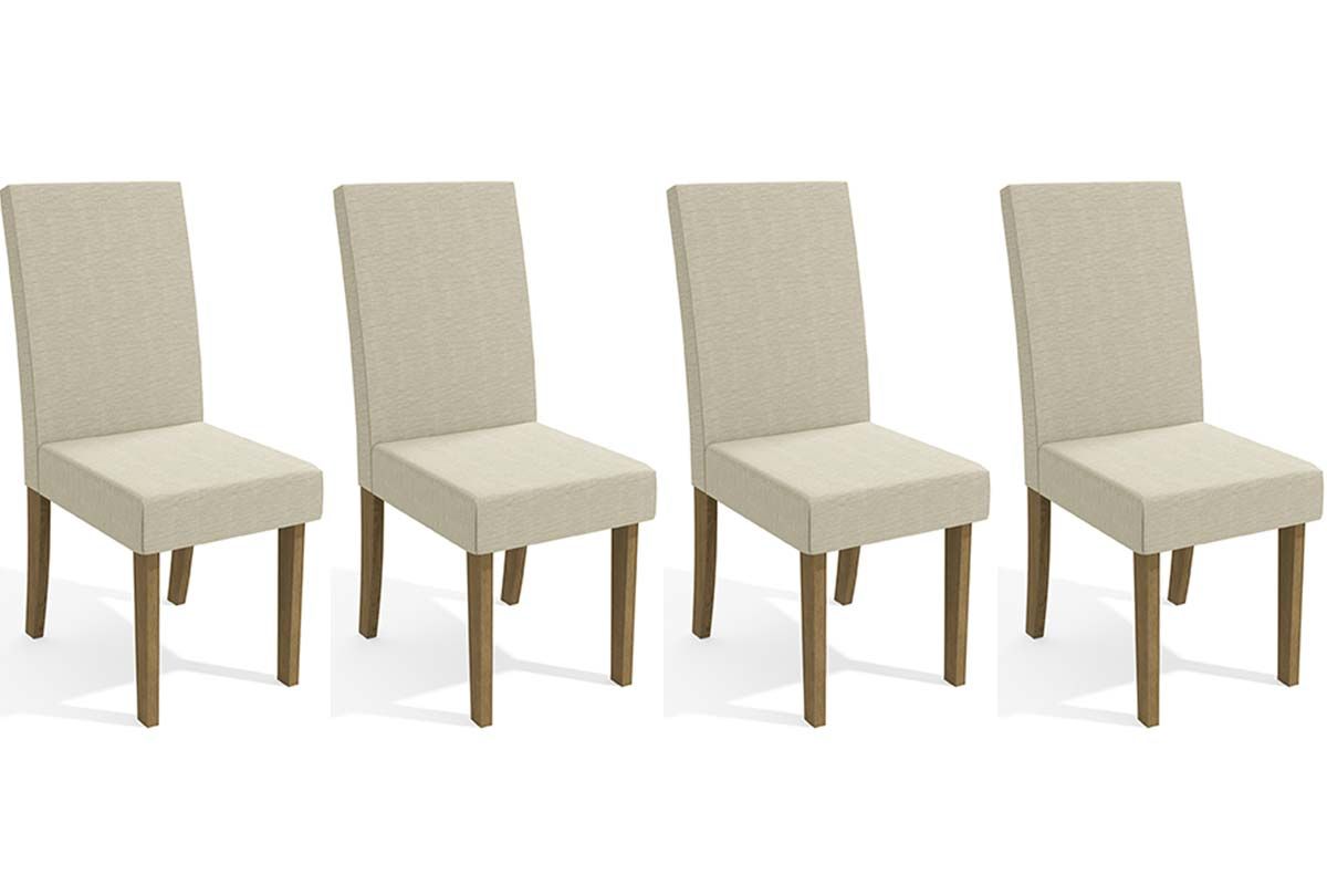 Cadeira Jantar Dália 2CAD131 Madeirado Kit 4 Un Kappesberg