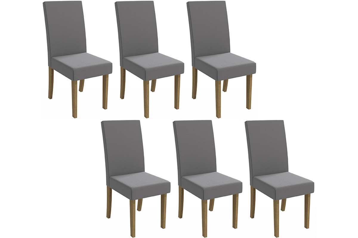 Cadeira Jantar Dália 2CAD131 Madeirado Kit 6 Un Kappesberg