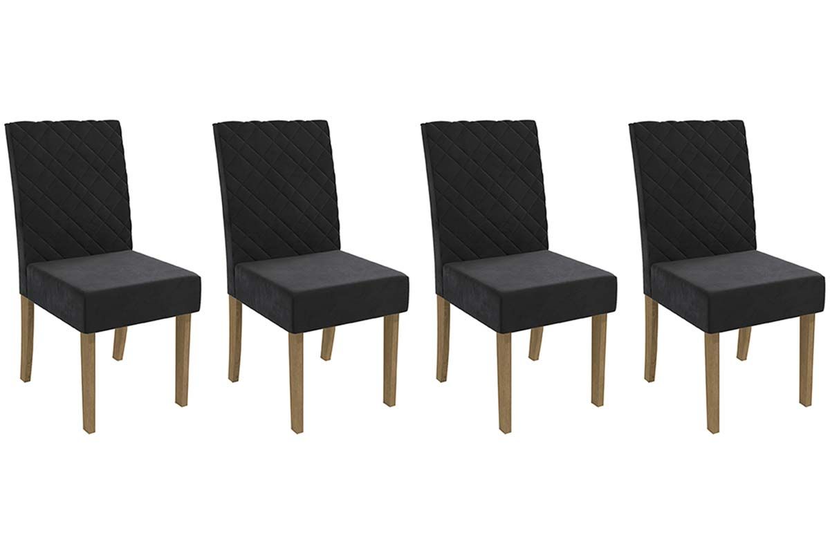 Cadeira Jantar Verbena 2CAD133 Madeirado Kit 4 Un Kappesberg