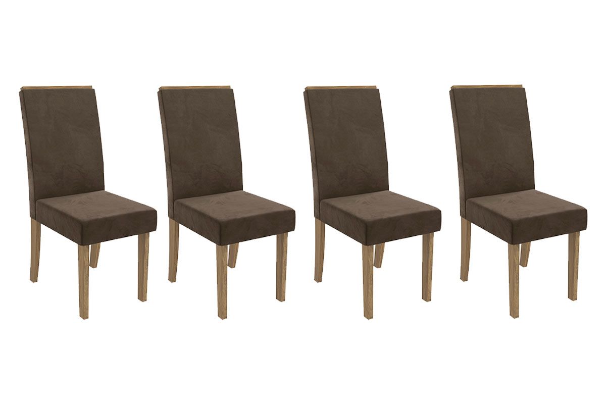 Cadeira Jantar 2CAD142NG Kit 4 Un Kappesberg