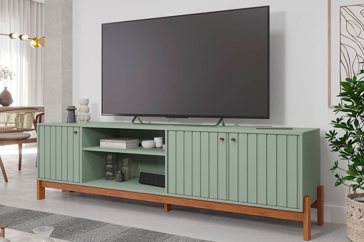 Rack Bancada p/ TV até 70 pol Holanda 205cm Permóbili