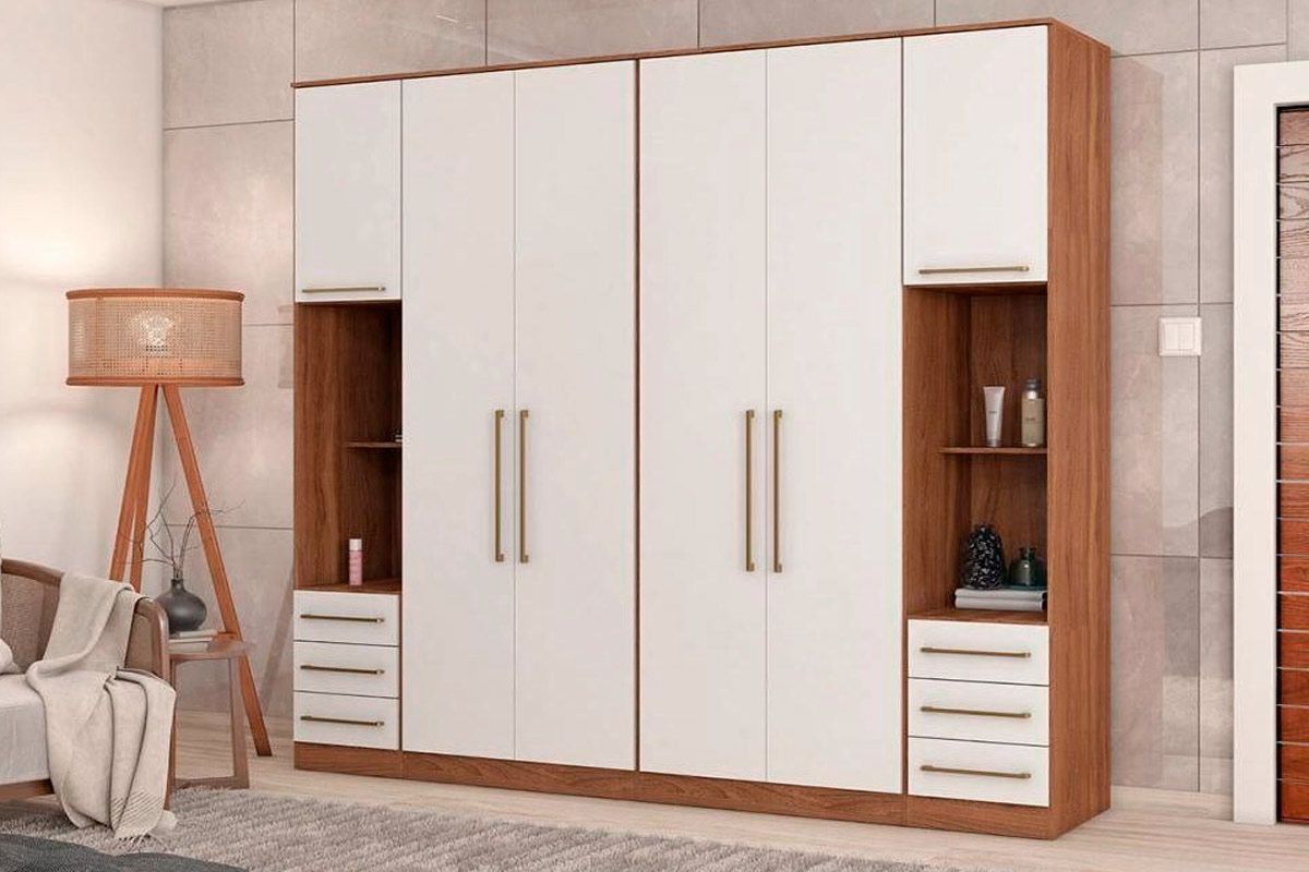 Quarto Casal Modulado Irlanda 4 Peças (2 Armários + 2 Complementos) QCM165 - Demóbile