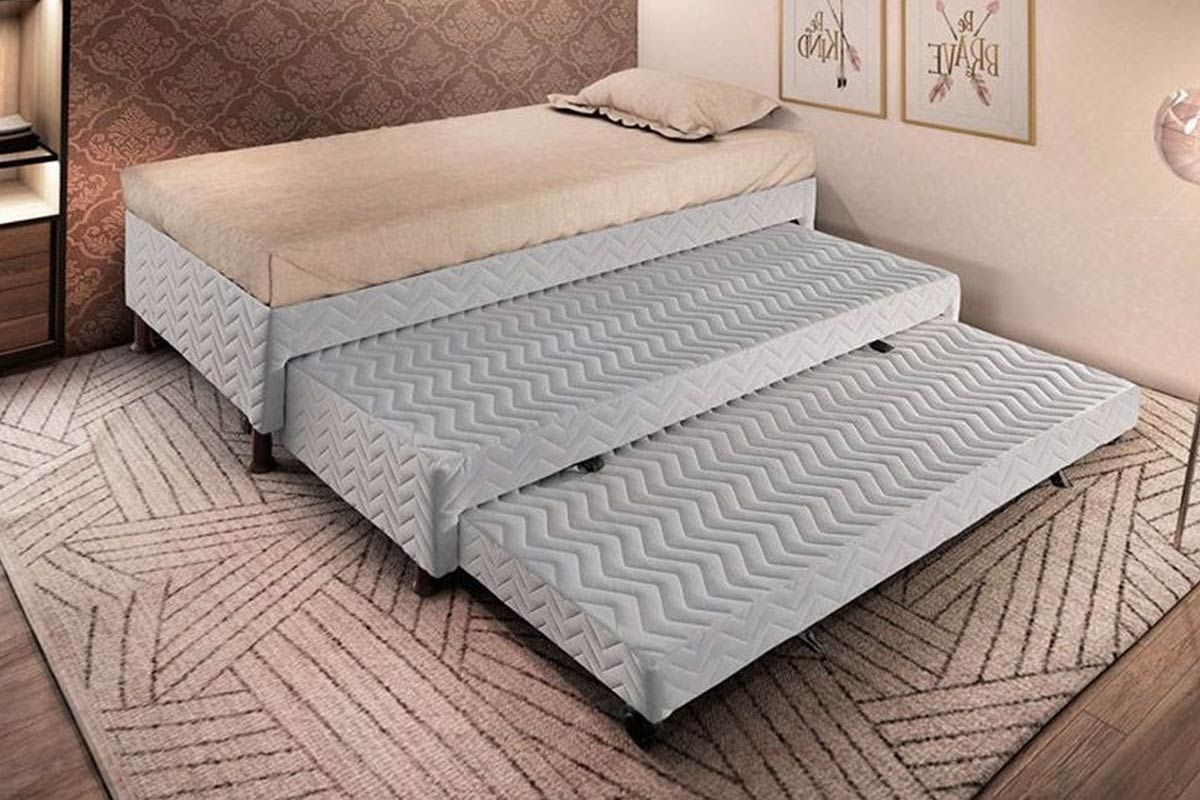 Cama Box c/2 Auxiliares Tribox White Paropas