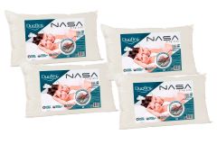 Travesseiro Viscoelástico Kit 4un Nasa Luxo NN1016 Duoflex