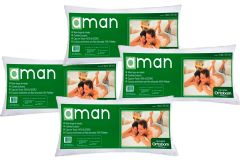 Travesseiro Fibras Pluma Kit 4un Aman Corpo Ortobom